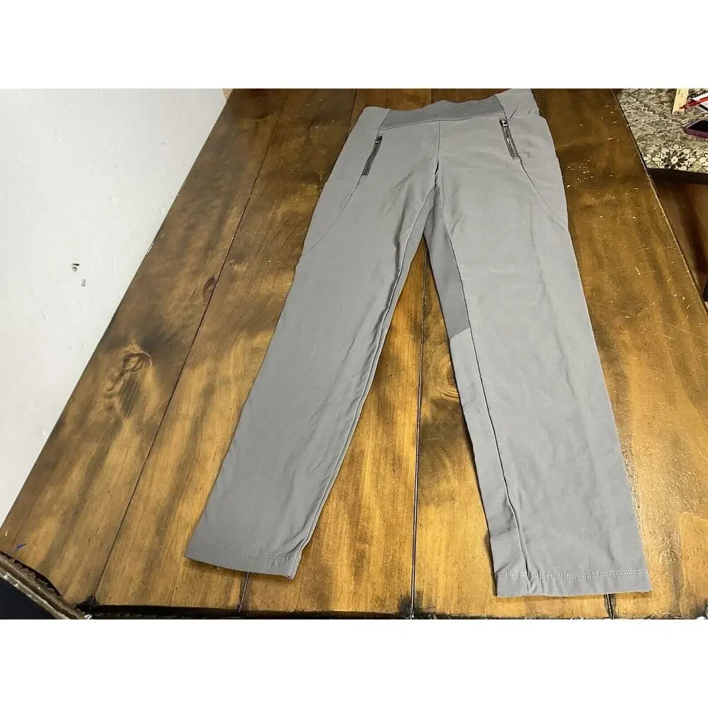 Athleta Headlands Hybrid Tight Women’s Size 4 Gray Hiking Pants Stash Pockets